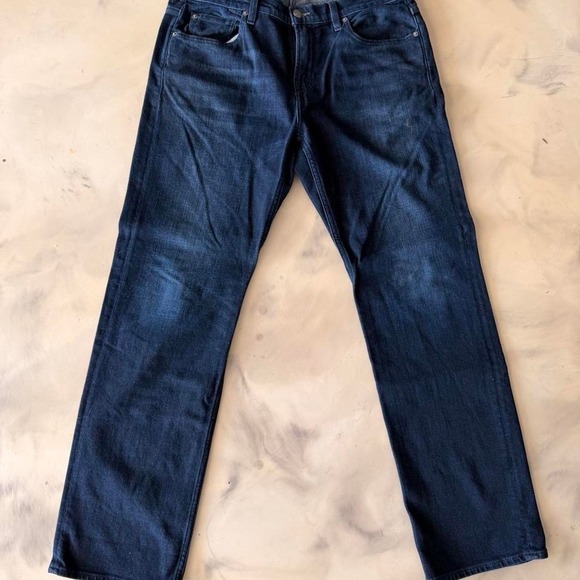 Denim - 7 For All Mankind Straight Leg Dark Wash Denim Jeans Sz 33